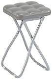 Balama Hocker Metall Grau klappbar gepolstert 50 x 30 x 30cm mit Sicherheitsverriegelung,...