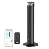 Pureborne 91CM Leiser Ventilator, 90° Oszillation Turmventilator, Standventilator mit Fernbedienung...
