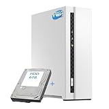 SIMPLETEK - NAS Heimnetzwerkspeicher mit 2 GB RAM, 1-Bay mit 6TB HDD vorinstalliert, USB,...