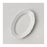 VEXDOSLE Flacher Teller Retro Spitze Teller Einfache Speiseteller Keramikplatte Salatplatte...