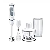 Braun Stabmixer MQ 5235WH Stabmixer – MultiQuick 5 Vario Pürierstab mit Edelstahl Mixfuß, 1000...