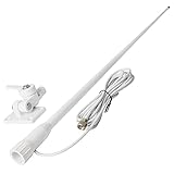 HYS VHF Marine Fiberglas Antenne, 1,1 m, 7 Meter Koaxialzufuhr mit PL-259 Anschluss, 180° drehbare...