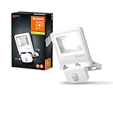 LEDVANCE LED Fluter, Leuchte für Außenanwendungen, Warmweiß, Integrierter Tageslicht- und...