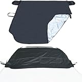 Frontscheibenabdeckung Winter, 158 * 125 cm Windschutzscheibenabdeckung Auto Abdeckplane Winter...