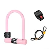 U-Schloss mit vierstelliger Kombination für Fahrrad- und Roller-Sicherheit, Gehäuse aus legiertem...