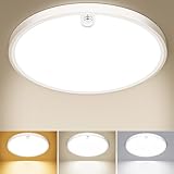 Led Deckenleuchte mit Bewegungsmelder innen - Lampe mit Bewegungsmelder Innen Deckenlampe Led, 18W...