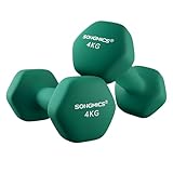 SONGMICS 2er-Set Hanteln, 2 x 4 kg Gymnastikhantel, mit matter Beschichtung aus Neopren,...