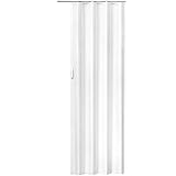 tectake® Schiebetür Komplettset, Lamellentür, Falttür, Tür 80x203 cm, Raumtrenner mit...