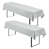 2 Stück Biertisch Tischdecke, 100x250cm Biertische Hussen, Blickdichte Biertisch Bierzeltgarnitur...