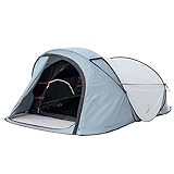 Quechua Zelt Fresh & Black – 2 Seconds Wurfzelt 3 Personen XL wasserdichtes Campingzelt mit...