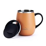 Grandties Thermo Kaffeebecher mit Griff - Schiebedeckel - 460 ml Coffee To Go Becher Kaffeebecher To...