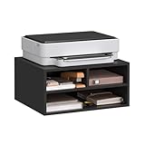 WOLTU Druckerständer, Druckertisch mit 3 Fächern, Druckerschrank 47x22,5x40 cm, Druckerregal,...