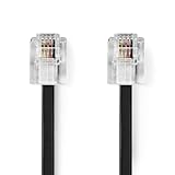 NEDIS Telefonkabel | RJ11 (6P4C) Stecker | RJ11 (6P4C) Stecker | 2.00 m | Kabeldesign: Flach |...