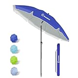 Grandekor Sonnenschirm Ø180cm winddichter Strandschirm Balkon Gartenschirm Marktschirm,...