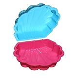Sand- & Wassermuschel 2er Set für Kinder – pink & türkis – Outdoor Sandkasten & Planschbecken...
