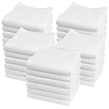 merrysquare - Kleine Taschentücher - Ca. 23cm - 100% Baumwolle - LILLIPUT Modell (Weiß x 30)