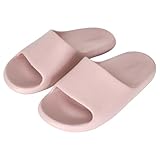 Colexy Hausschuhe Damen Badeschuhe Ultraleichte Sommer Hausschuhe Rosa Rutschfeste Sandalen Schnell...