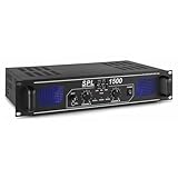 SkyTec SPL1500 178798 PA Verstärker Endstufe 1500 Watt, mit 3-Band-Equalizer, 3 Kanal Input,...