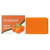 Persimmon Soap, 100g Persimmon Kernseife, Natürliche Seife für Gesicht und Körper, Feste Seifen,...