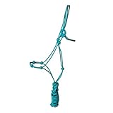 JF-Reitsport Knotenhalfter-Set mit 4 Knoten, Seilhalfter mit 280 cm Führstrick, Größe Full,...
