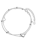 Zeayebsr Silber Armband für Damen Silberarmband Damen 925 Silber Herz Armband Freundschaftsarmband...
