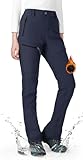 Wespornow Damen Wanderhose Wasserdicht Thermohose Gefüttert Outdoorhose Softshellhose Skihose Warm...