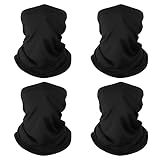 4-Pack Hals Gaiter Atmungsaktive Bandana Maske für Schutz im Freien waschbare wiederverwendbare...