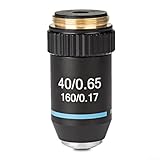 Eawfgtuw Achromatische Objektivlinse für biologisches Mikroskop, RMS-Gewinde, 20,2 mm, 160 mm...