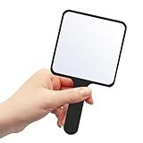 HOMOCONO Tragbarer Handspiegel mit Griff Kosmetikspiegel für Frauen und Mädchen Klarer...