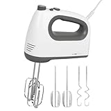 Clatronic® Mixer mit kraftvollen 400 Watt-Motor | Handmixer mit Turbostufe & 5...