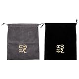 HOOWIFFY Haartrockner Aufbewahrungsbeutel 2 Stück mit Kordelzug Langlebige Flusenfreie Tasche für...