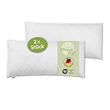 DREAMSTAR Kopfkissen 40 x 80 cm [2er Set] Premium 650g Kissen-Füllung | HART Kissen mit...