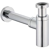 Kronenbach Design-Siphon - Flaschen-Siphon, Universal Geruchs-Verschluss für Wasch-Becken im...