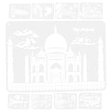 Healeved 9 Stück PET Malschablonen Wiederverwendbare Filigrane Zeichenschablonen Strapazierfähige...