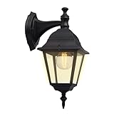 Brilliant Newport hängende Außenwandleuchte schwarz – LED-Wandleuchte für draußen – E27...
