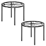 Josmimic Pflanzenständer Pflanzenregal Metall Gartenregal: 20cm Braun Blumentopfständer - 2 Pack...