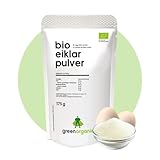 Bio Eiklar-Pulver, reines-Eiweiss-Protein aus Bio-Ei, zum Kochen, Backen und für Shakes,...