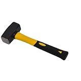 HRB Fäustel 1000 g mit Fiberglasstiel, Hochwertiger Hammer mit Stahlkopf - Rutschfester 2...