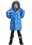 Reima Reimatec Luja (5100267B-6390) Kinder-Winterjacke mit Kapuze, wasserdicht, blau, winddicht, mit...