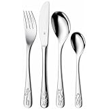 WMF Safari Kinderbesteck Set 4-teilig, Besteck Kinder Edelstahl, Kinderbesteck ab 3 Jahre, Cromargan...