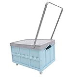 LIFKICH Faltbare Aufbewahrungsbox Gallonen mit Deckel und Rädern Große Stapelbare Plastikkiste zur...