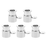 LIOOBO 5 Stück Teiliges Grillspieß Verchromtem Eisen mit Grill-begrenzungshülsen Langlebige...