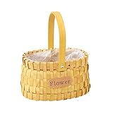 Feizikaw Pflanzkübel Handgewebte Blumentöpfe Holz für den Innen- Außenbereich,dekorativer...