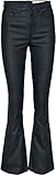 Noisy may Damen Nmsallie Hw Flare Coated Pants Noos Jeans, Schwarz, L 32L EU