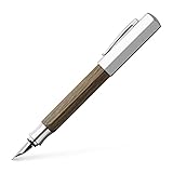 Faber-Castell 147582 Füllfederhalter Ondoro Räuchereiche, Feder EF, braun