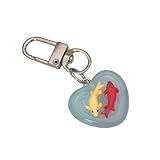 AWJUWHBJ Miniatur-Aquarium-Schlüsselanhänger mit Nachtlichtfunktion, Harz-Halter, Anhänger für...