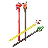 DOITOOL 20 Stück Weihnachts Gelschreiber 05mm mit Schneemann Rentier Weihnachtsmann Bunte Gelstifte...