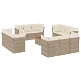 QJBSAVVA Lounge Tisch Outdoor Balkon Möbel Set Terrassenmöbel Set Balkon Lounge Klein - 13-TLG....