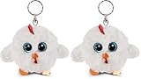 NICI Glubschis: Das Original – Glubschis Schlüsselanhänger Henne Henlou 9 cm – Huhn...