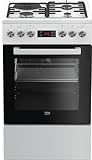 BEKO fse53321dwcs Herd Combi Hat weiß Backofen und Herd – Öfen und. (Herd, weiß, Knöpfe,...